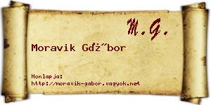 Moravik Gábor névjegykártya